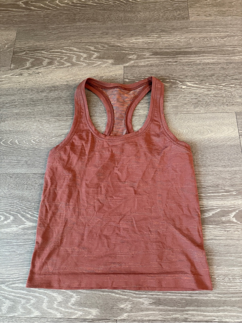 Lululemon Swiftly Tech Racerback Size 6 Chroma Check Ancient Copper